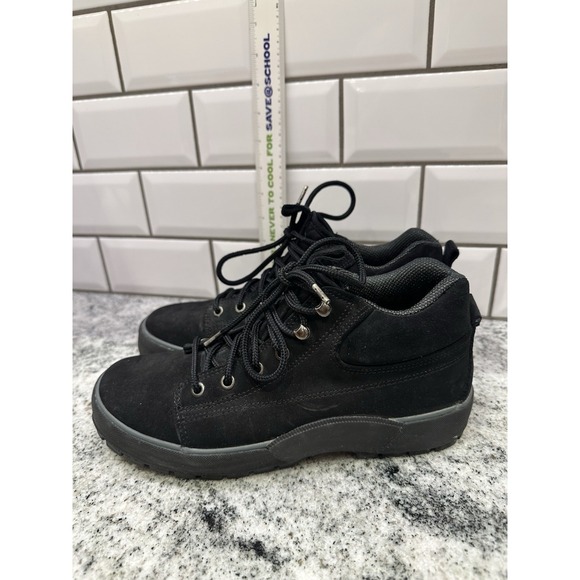 Cole Haan Resort Womens Black Suede‎ Lace Up Ankle Boots 8 B Gothic Eccentric - Picture 1 of 9